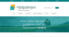 Desktop Screenshot of hjelpelinjen.no